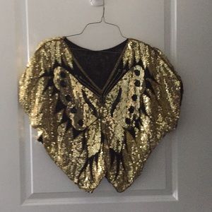 Ladies sequenced butterfly top